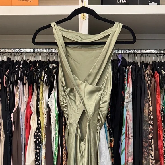 Reformation Olive Green Maxi Dress - Picture 2 of 3